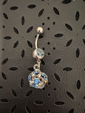 Blue Gem Drop Navel Ring - Women Jewelry
